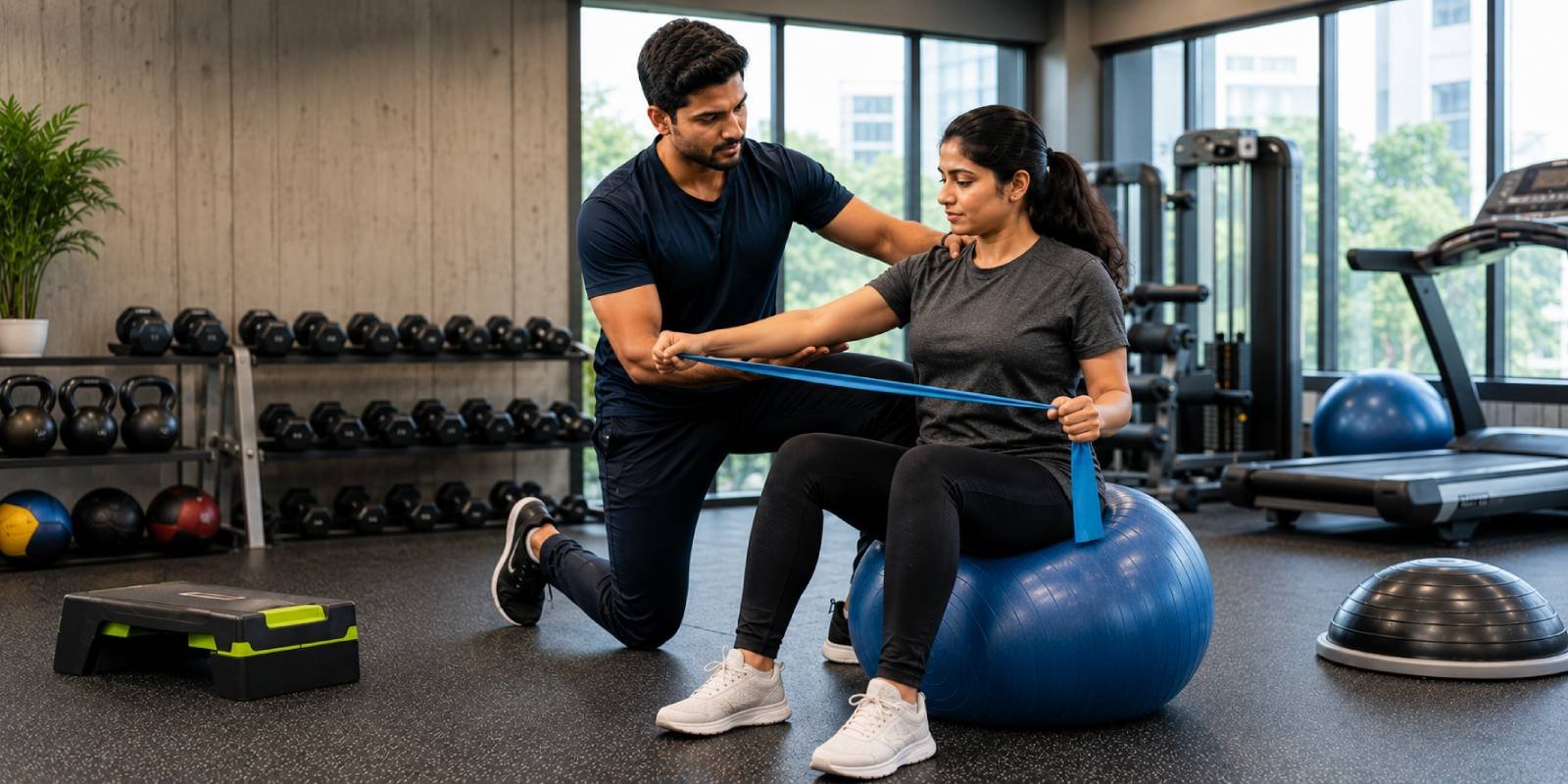 Gym in Madhapur Hyderabad with physiotherapy care