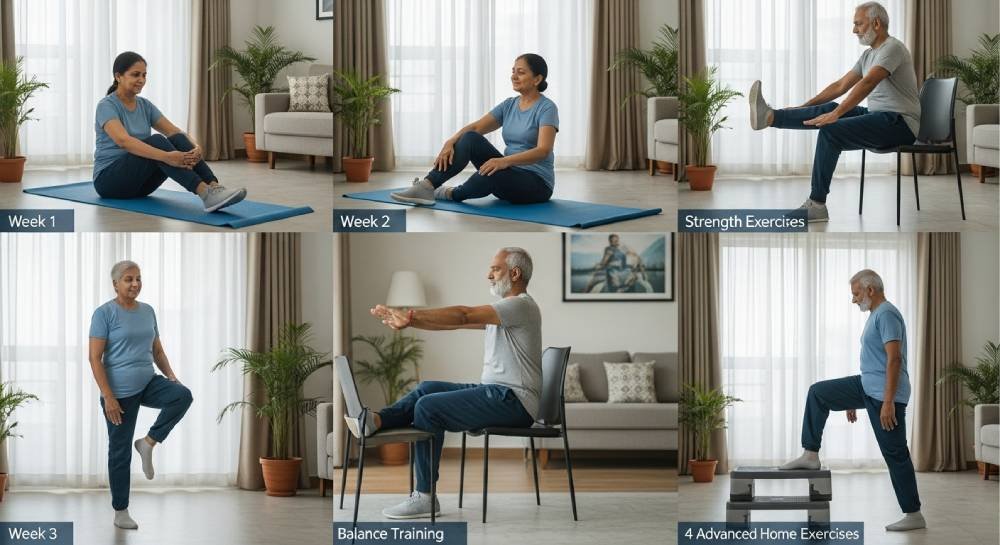 Home Physiotherapy Exercises for Knee Arthritis: A Week-by-Week Plan